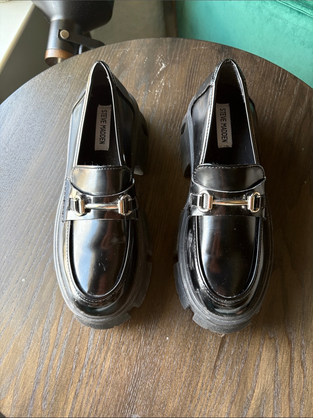 Steve Madden Black Loafers